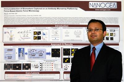 Dhruvajyoti Roy with research poster