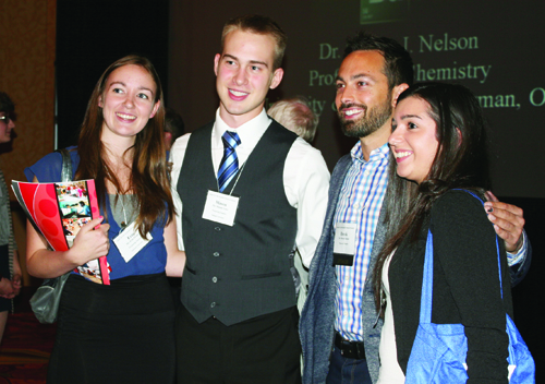 Derek Muller with Students