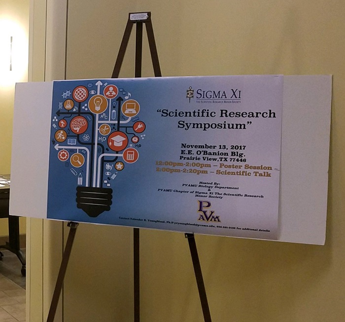 Scientific Research Symposium Sign