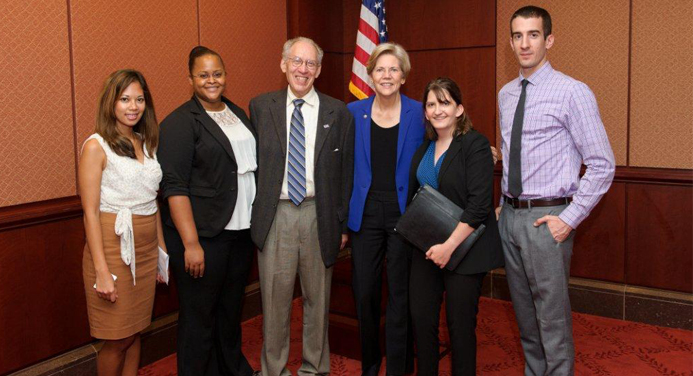 Brandeis Scientist with Senator Warren