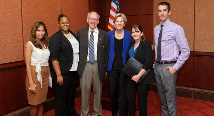 Brandeis Scientist with Senator Warren Brandeis Scientist with Senator Warren