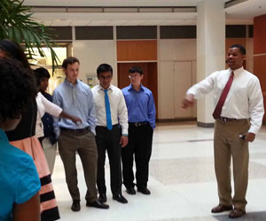 Richard Watkins with Chancellor’s Science Scholars  Richard Watkins with Chancellor’s Science Scholars