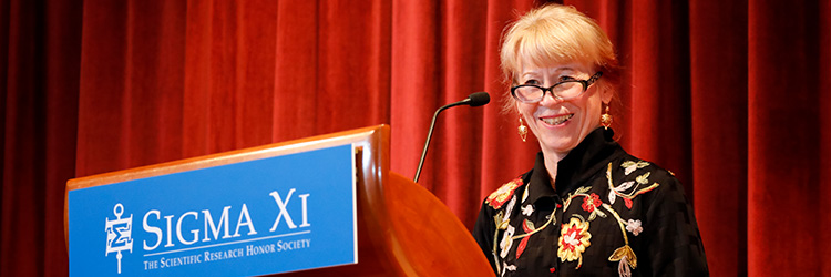 Geri Richmond at Podium Geri Richmond at Podium