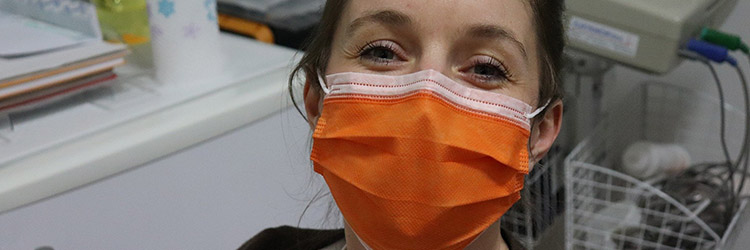 Healthcare worker in surgical mask  Healthcare worker in surgical mask